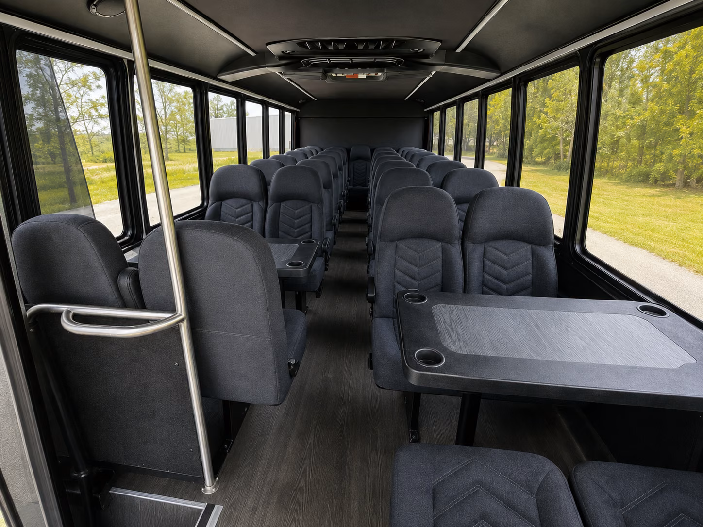 grand prairie 18 passenger minibus interior