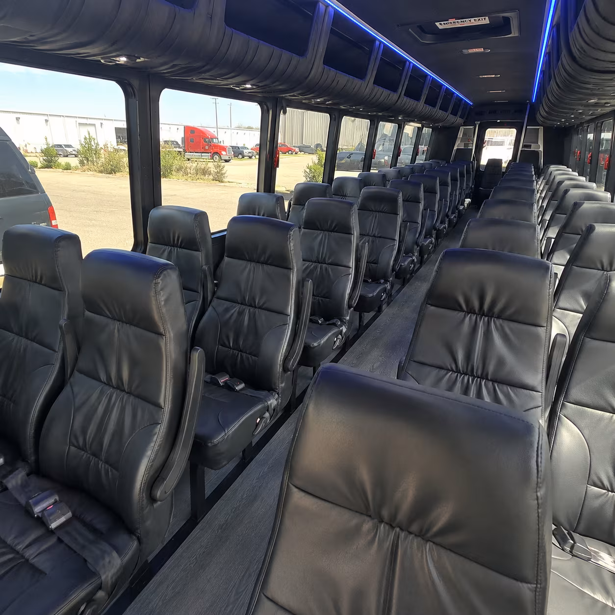 grand prairie 25 passenger minibus inside