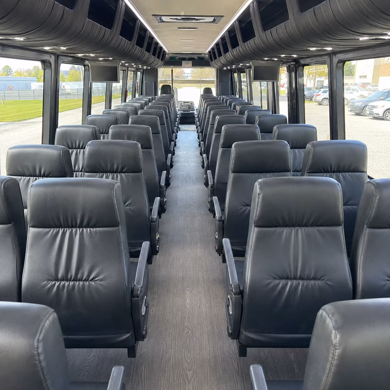 grand prairie 25 passenger minibus interior