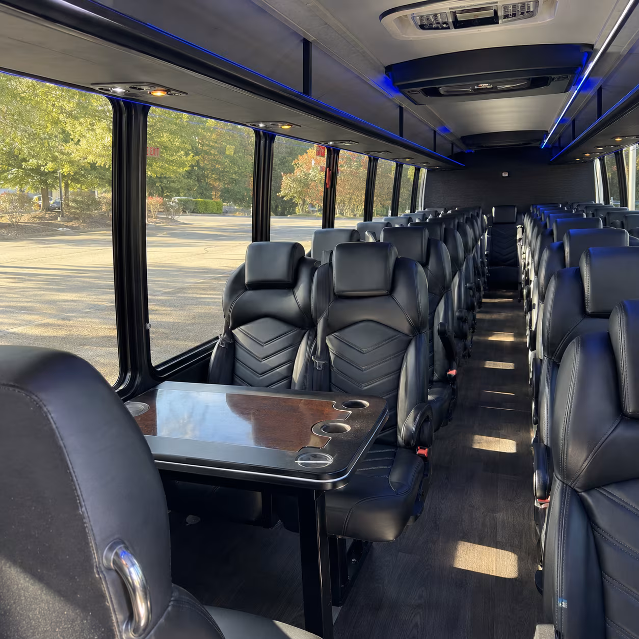grand prairie 30 passenger minibus interior