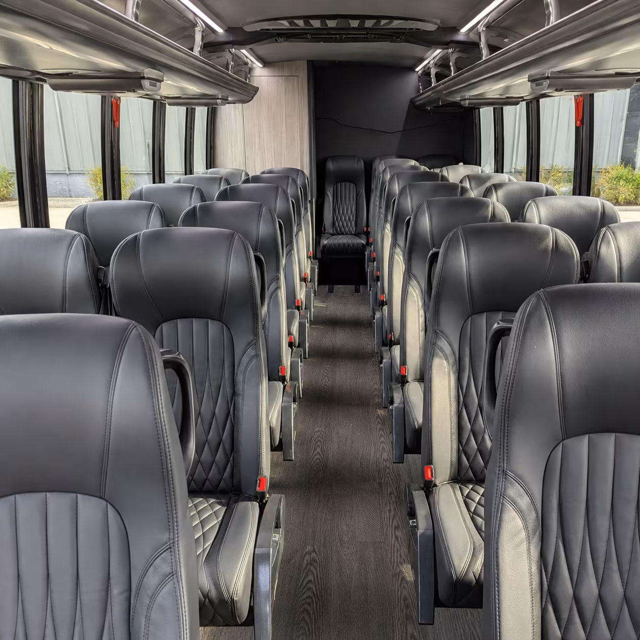 grand prairie 35 passenger minibus interior