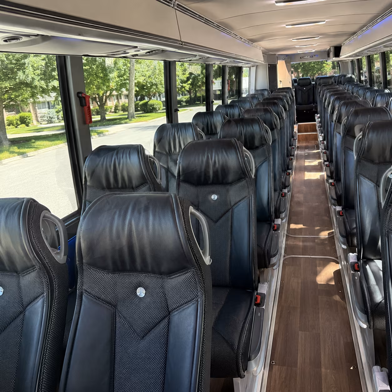 grand prairie 40 passenger charter bus inside