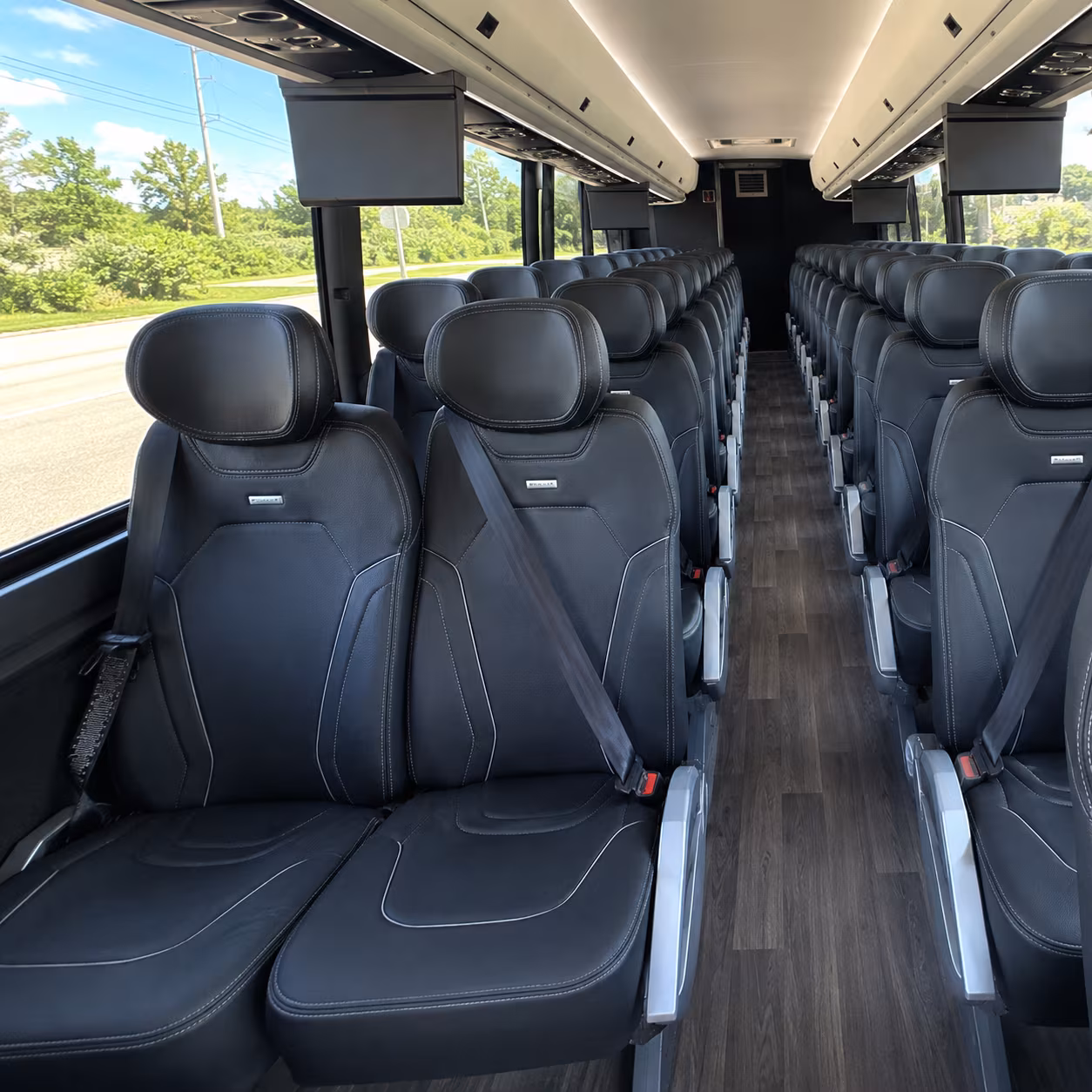 grand prairie 47 passenger charter bus inside