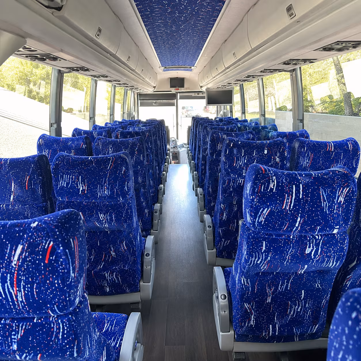 grand prairie 50 passenger charter bus interior