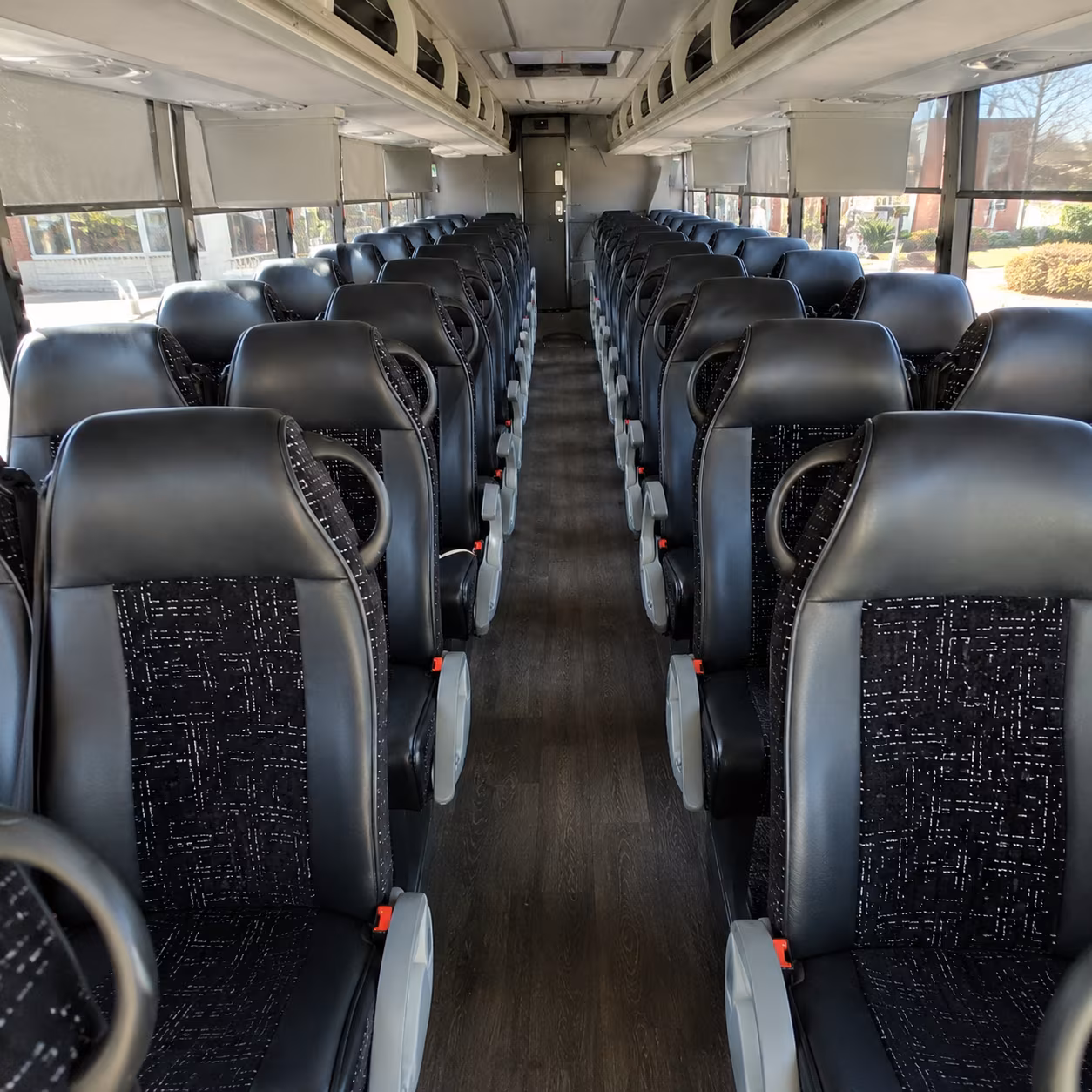 grand prairie 54 passenger charter bus inside