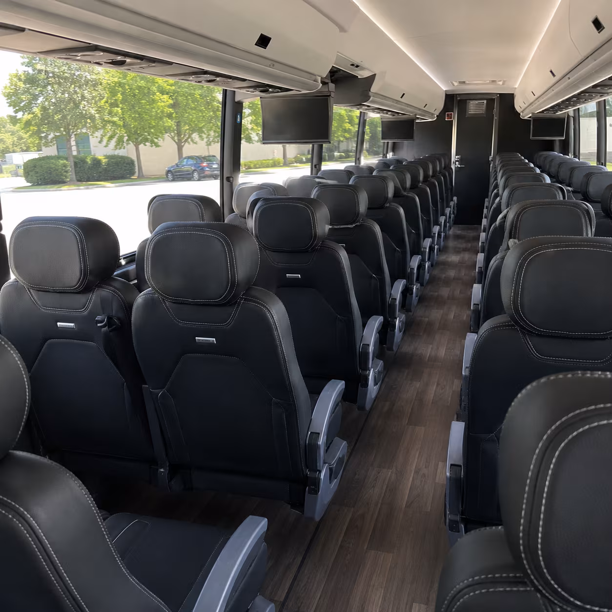 grand prairie 56 passenger charter bus interior
