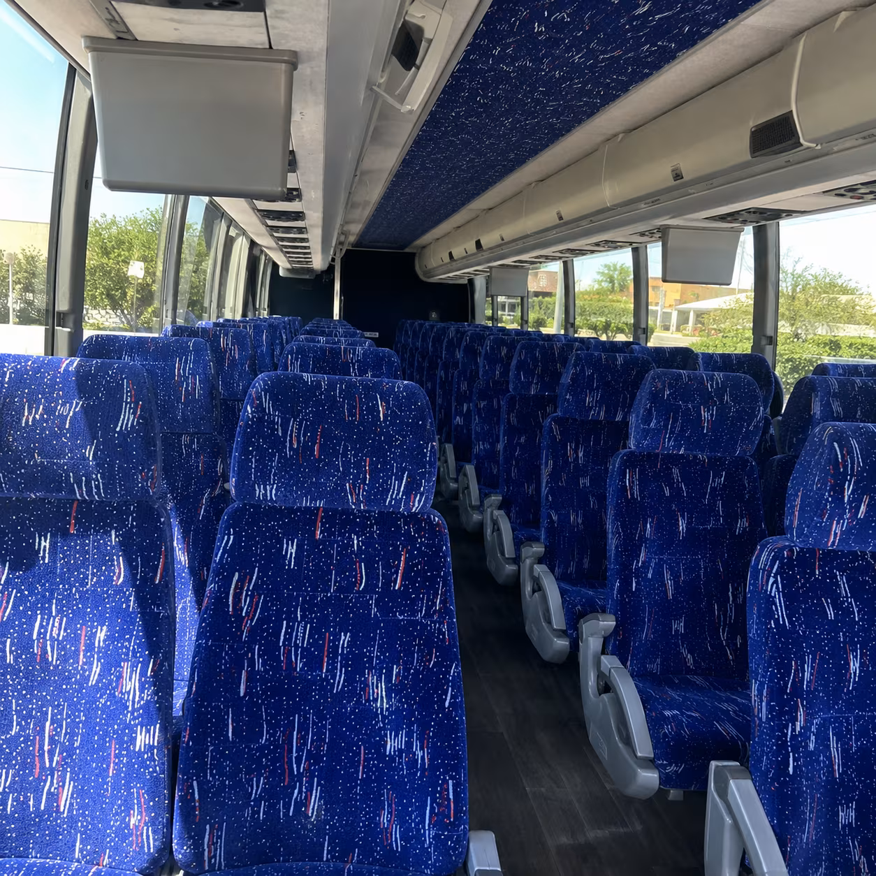 grand prairie charter bus interior